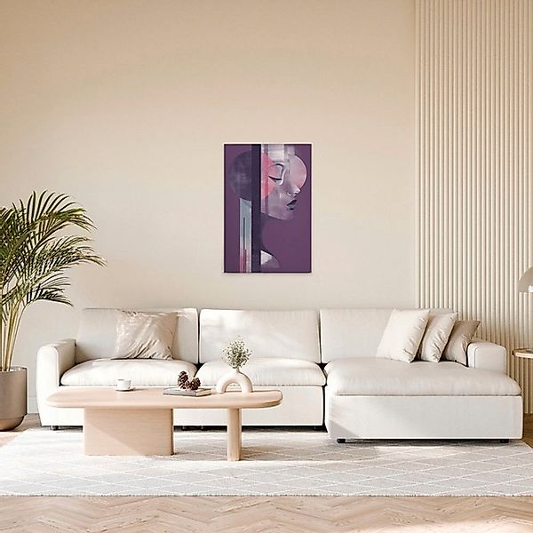 A.S. Création Leinwandbild "Metropolis Plum - Wandbild Violett Blau Keilrah günstig online kaufen