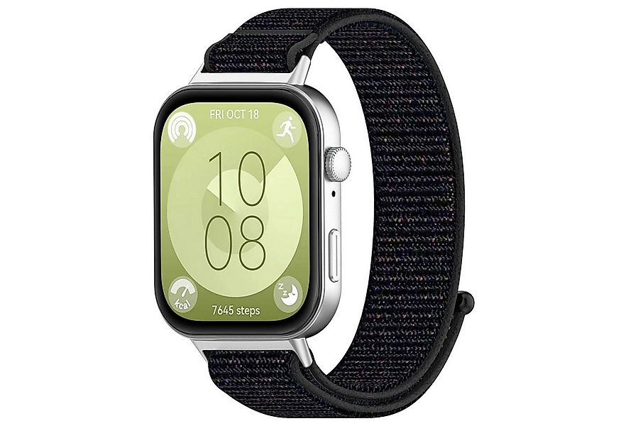 Wigento Smartwatch-Armband Für Huawei Watch Fit 4 / 4 Pro / 3 Nylon Klettve günstig online kaufen