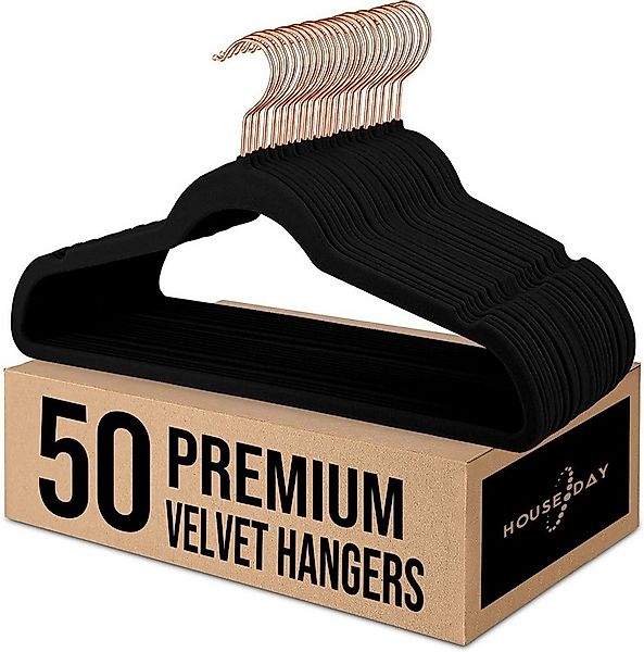 House Day Kleiderbügel Samt, rutschfest, (Packung, 50-tlg), mit 360° drehba günstig online kaufen