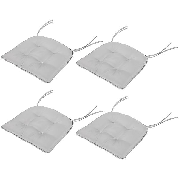 Outsunny Set mit 4 Gartenstuhlpolstern mit Steppung Gepolstertes Gartenstuh günstig online kaufen
