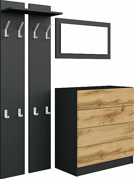 borchardt Möbel Garderoben-Set "Vaasa 3" Set, 3 Stk. tlg. günstig online kaufen