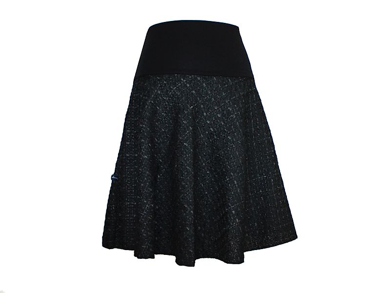 dunkle design A-Linien-Rock Boucle Schwarz Rot günstig online kaufen