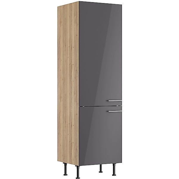 Optifit Küchen-Hochschrank Jonte984 60cm x 211,8cm x 58,4cm Anthrazit-Wilde günstig online kaufen