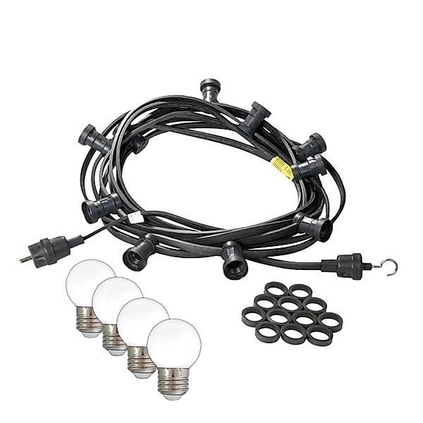 Satisfire Illu- Partylichterkette 30m Schwarz Biergarten 50xE27 LED Kugella günstig online kaufen