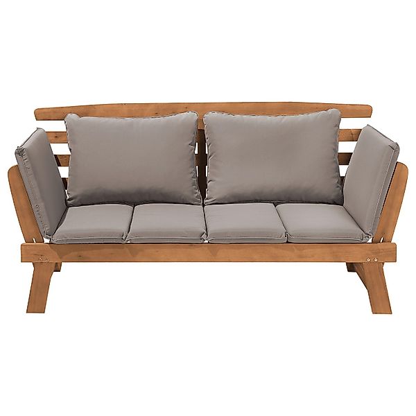 Beliani Gartenbank Heller Holzfarbton Beige 66x210x82 günstig online kaufen