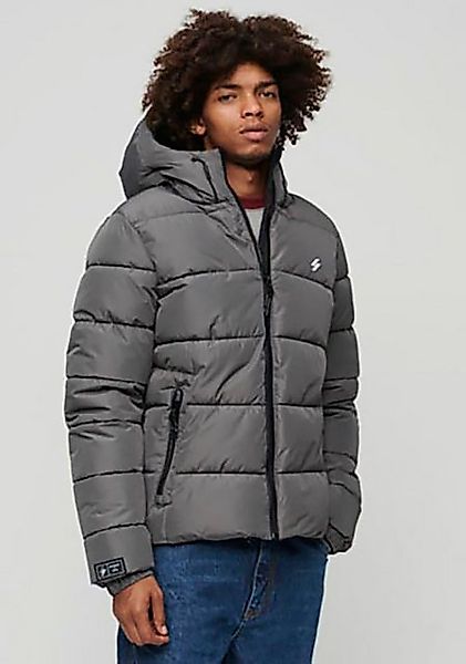 Superdry Steppjacke HOODED SPORTS PUFFR JACKET mit kontrastfarbener Sticker günstig online kaufen