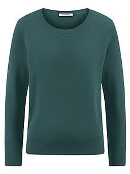 Rundhals-Pullover aus 100% SUPIMA-Baumwolle Peter Hahn türkis günstig online kaufen