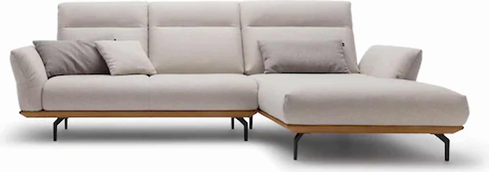 Creation BY ROLF BENZ Ecksofa »CR.460«, Sockel in Nussbaum, Winkelfüße in U günstig online kaufen
