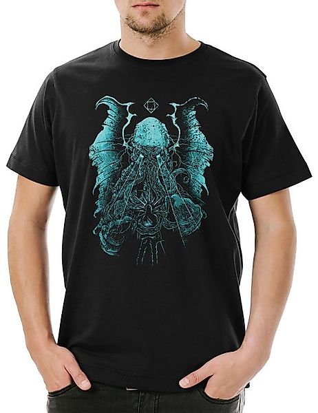 Urban Backwoods Print-Shirt Lightning Cthulhu Herren T-Shirt Horror Arkham günstig online kaufen