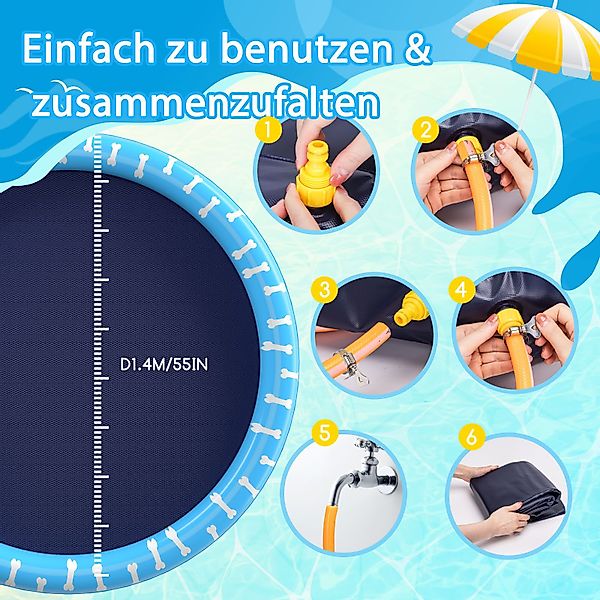 nobleza Hundematte Hundepool, Planschbecken für Große günstig online kaufen