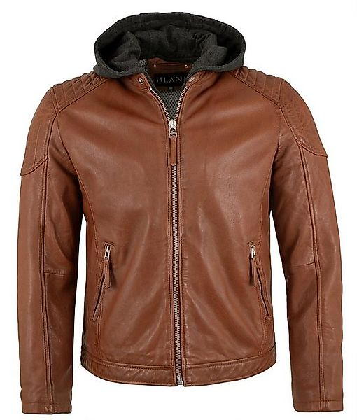 Jilani Lederjacke Arrow Jilani - Herren Lederjacke Kapuze Lammnappa cognac günstig online kaufen