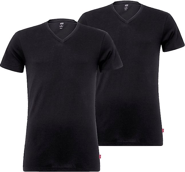 Levi's® T-Shirt (2er-Pack) V-Ausschnitt, Kurzarm, Cotton-Mix, elastisch günstig online kaufen