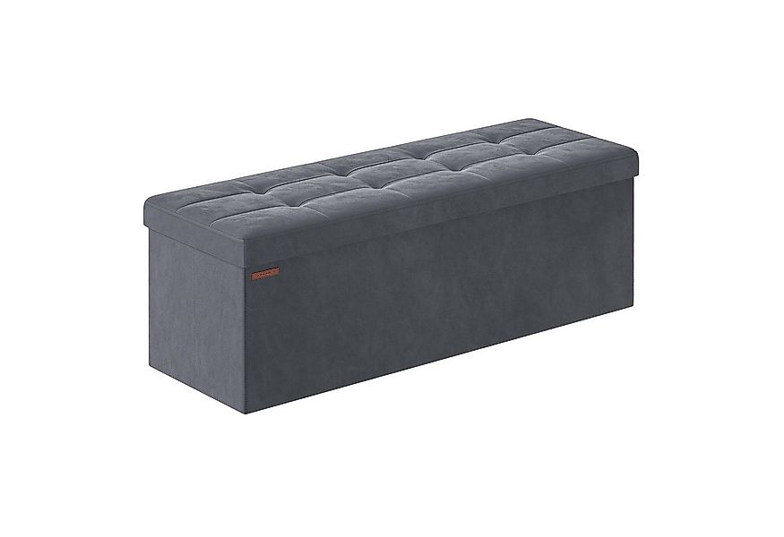 SONGMICS Sitzhocker Aufbewahrungshocker, Samtige, klappbare Sitztruhe (76/1 günstig online kaufen