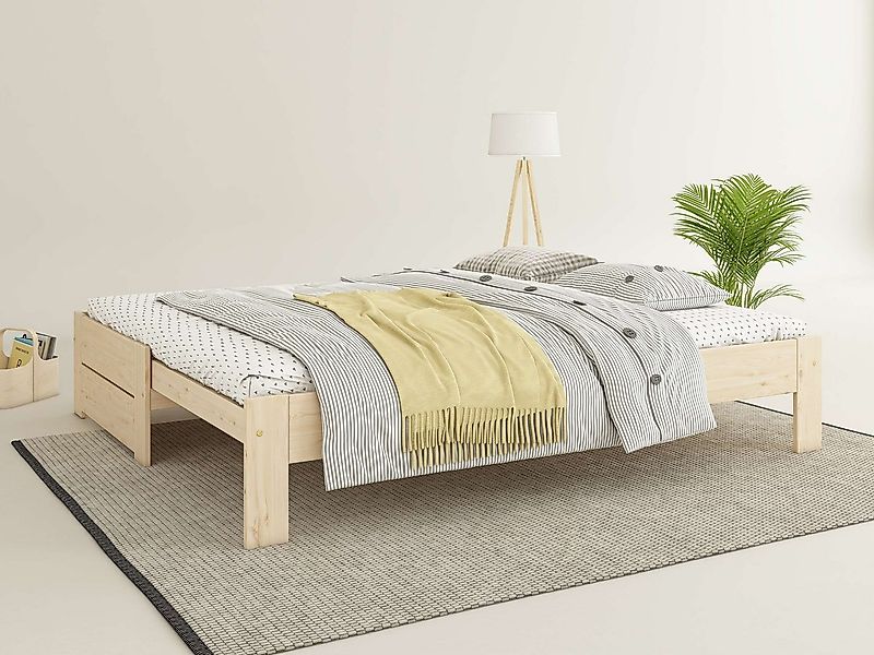 Home affaire Massivholzbett Imme, ausziehbar 90cm-180cm, ideal für Schlafbe günstig online kaufen