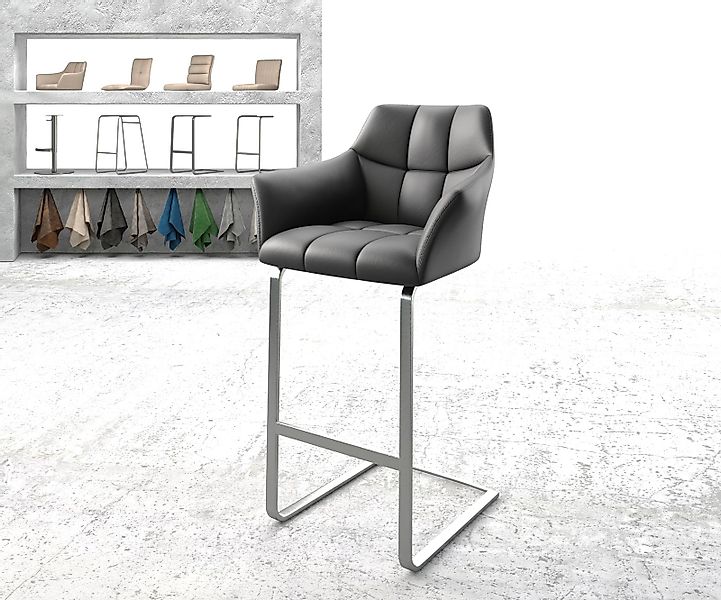 DELIFE Barhocker Yulo-Flex, Freischwinger flach Edelstahl günstig online kaufen