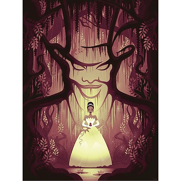 Komar Wandbild Disney Tiana Dr. Facilier 30 cm x 40 cm Gelb günstig online kaufen