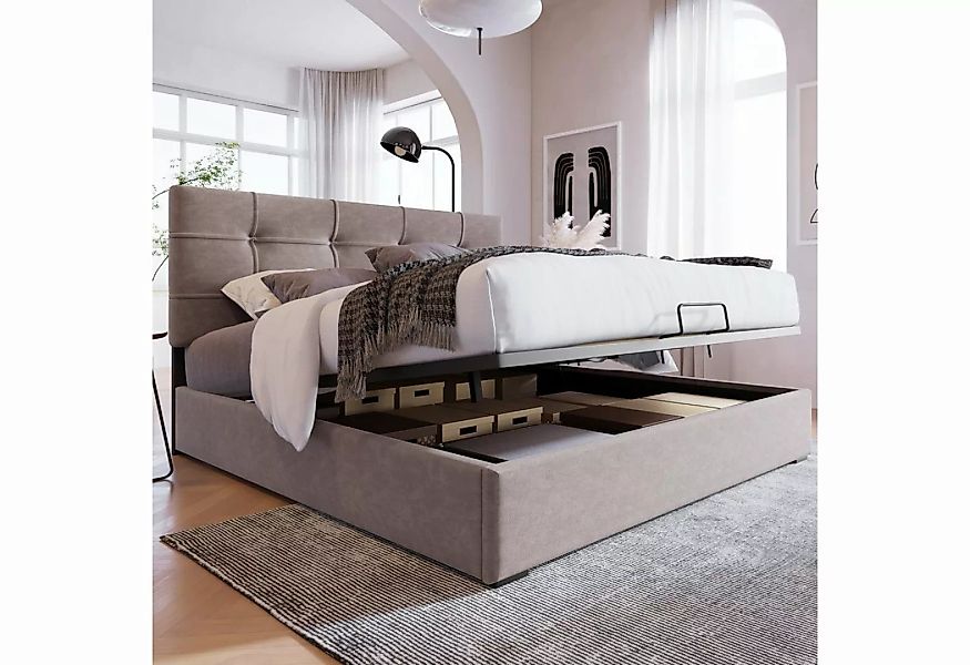OKWISH Polsterbett Jugendbett (140x200cm ohne Matratze), Bett mit Lattenros günstig online kaufen
