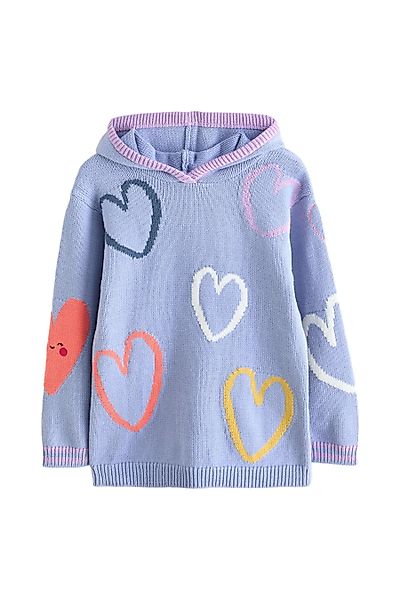 Next Strickjacke Kapuzenjacke mit Herzchenmuster (1-tlg) günstig online kaufen