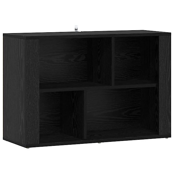 vidaXL Sideboard Schwarz Eichen-Optik 80 x 30 x 53 cm Holzwerkstoff 881101 günstig online kaufen