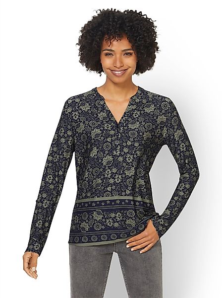 heine Langarmshirt "Druck-Shirt" 1 Stk. tlg. günstig online kaufen