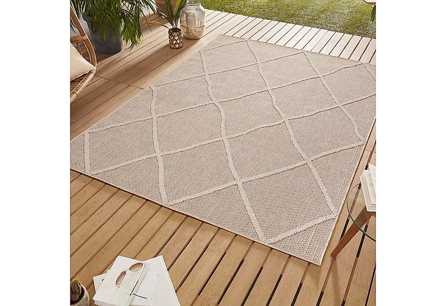 SIMPEX24 Outdoorteppich Boho Design, Läufer, Höhe: 8 mm, In & Outdoor Teppi günstig online kaufen