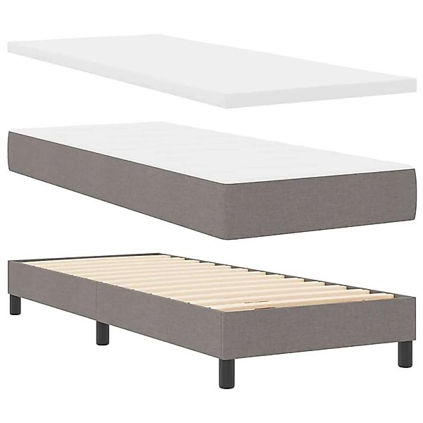 vidaXL Boxspringbett mit Matratze Taupe 80 x 200 cm Stoff 3340056 günstig online kaufen