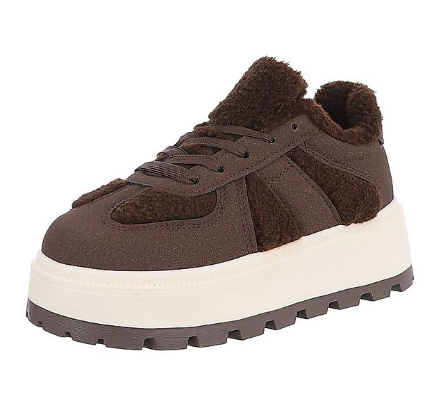 Ital-Design Kuscheliger Sneaker mit robuster Sohle für Damen Snowboots (907 günstig online kaufen