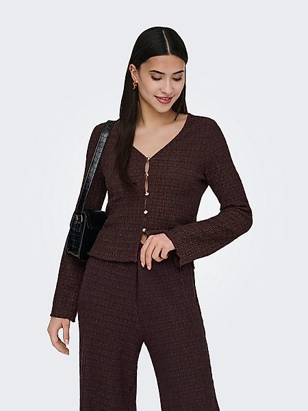 ONLY Strickjacke ONLILSE L/S CARIDGAN STRUC JRS Kunstfaser, V-Ausschnitt günstig online kaufen