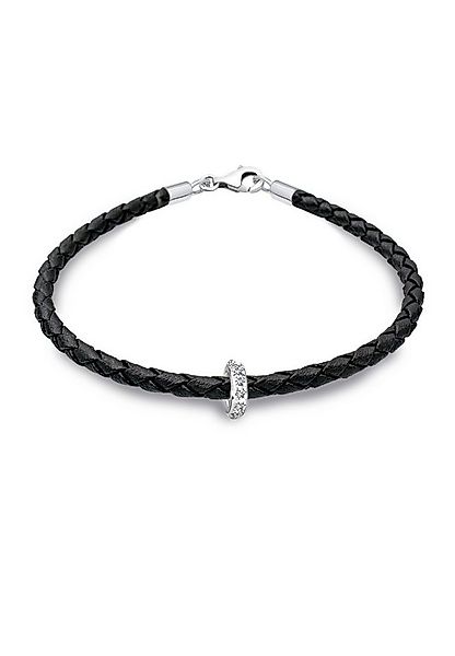 Elli Armband Leder mit Bead 925 Silber, mit Kristallen von Swarovski® (kein günstig online kaufen