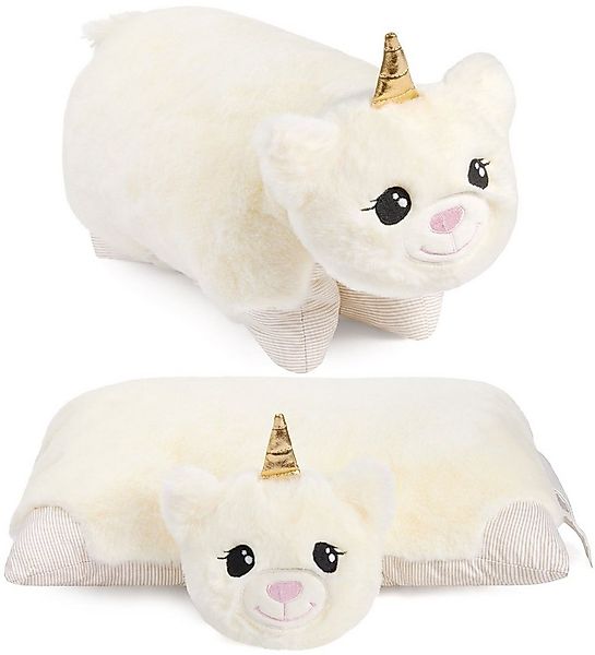BRUBAKER Kuscheltier Kuscheltierkissen Einhorn - 2 in 1 Plüschtier und Kusc günstig online kaufen