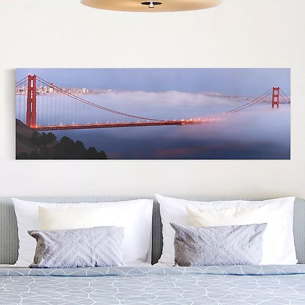 Leinwandbild Architektur & Skyline - Panorama San Franciscos Golden Gate Br günstig online kaufen