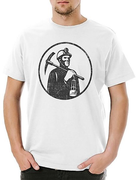 Urban Backwoods Print-Shirt Urban Backwoods Miner V Herren T-Shirt Weiß Grö günstig online kaufen