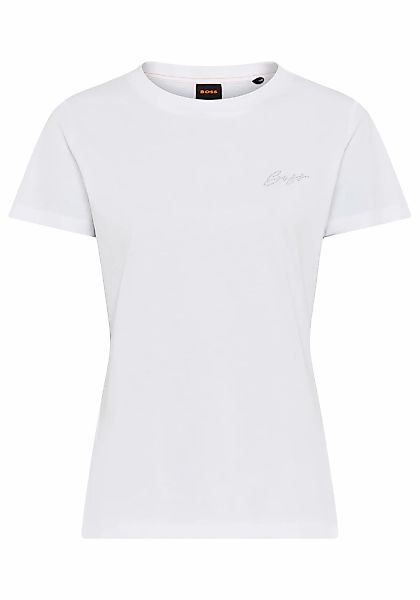 BOSS ORANGE T-Shirt "Esogo Premium Damenmode", mit Rundhals, Strassapplikat günstig online kaufen