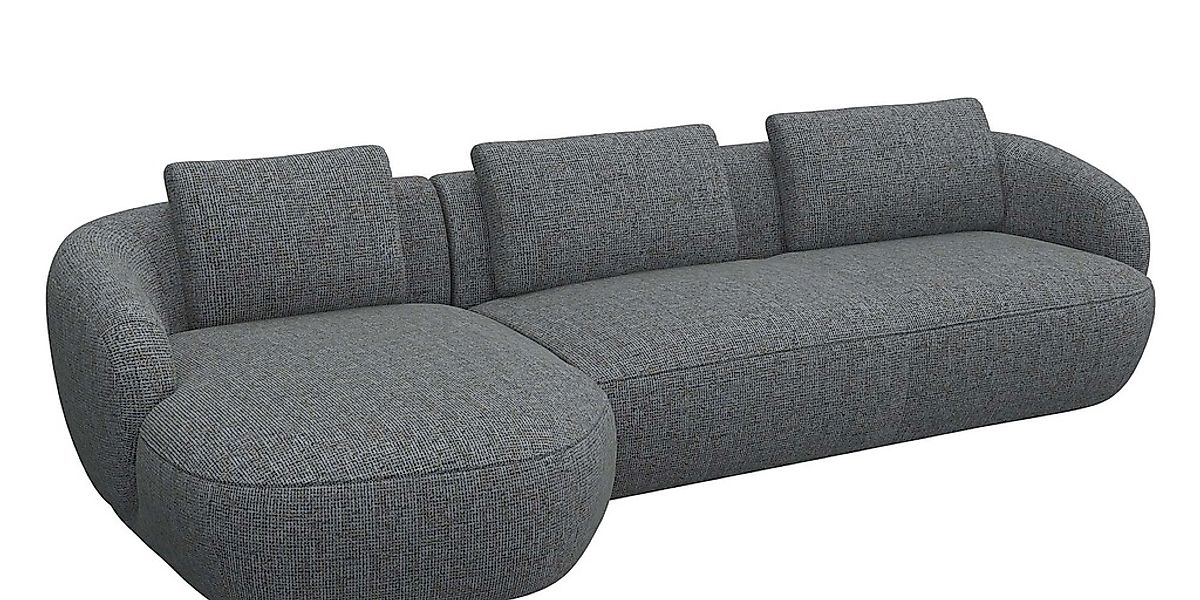 FLEXLUX Wohnlandschaft »Torino, rund, L-Form, Sofa-Ecke mit Recamiere, Long günstig online kaufen