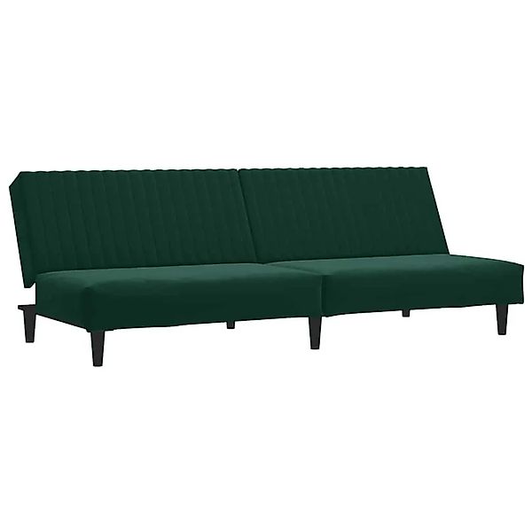 vidaXL Schlafsofa 2-Sitzer Dunkelgrün Samt 375928 günstig online kaufen