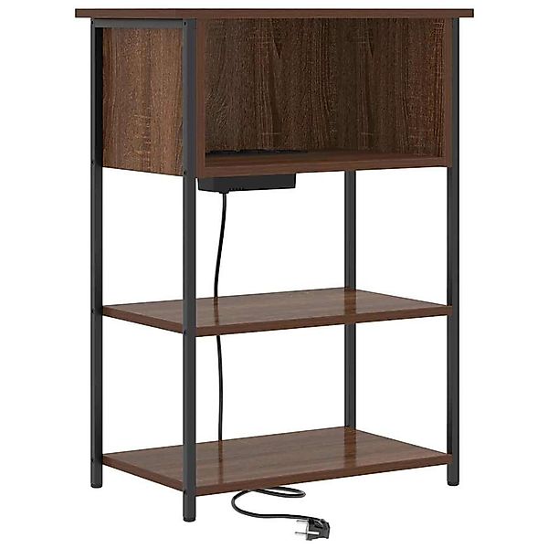 vidaXL Nachttisch Braun Eichen-Optik 55 x 31 x 76 cm Holzwerkstoff 859504 günstig online kaufen