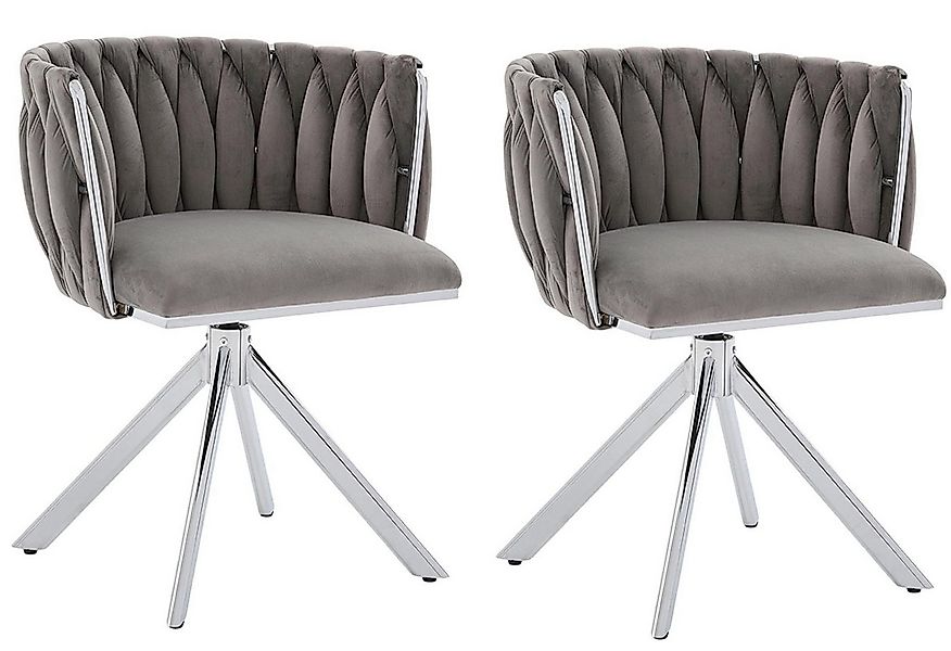 LVHOM Armlehnstuhl Set, 180° drehbar mit runden Rückenlehne, Wohnzimmerstuh günstig online kaufen