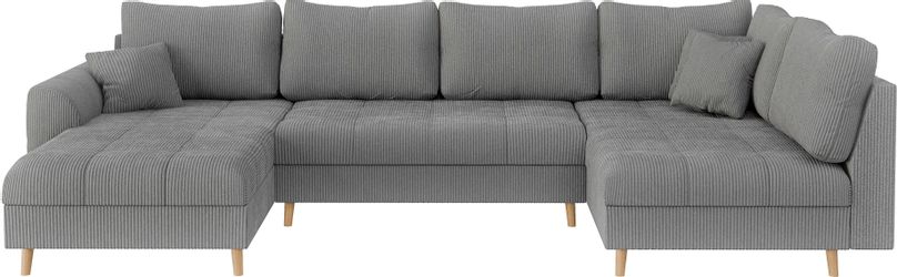 Home affaire Wohnlandschaft "CHARRE U-Form mit Ottomane, Maße B/T/H: 310/16 günstig online kaufen
