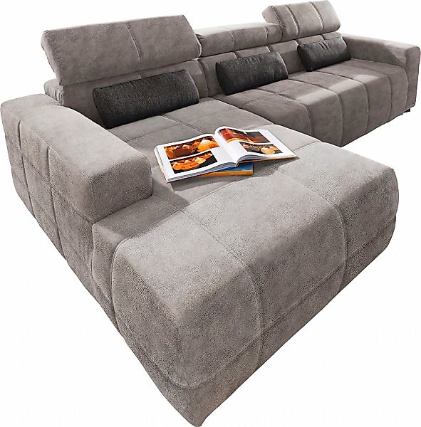 DOMO collection Ecksofa "Brandon B/T/H: 289/177/80 cm, whlw. mit Sitztiefen günstig online kaufen