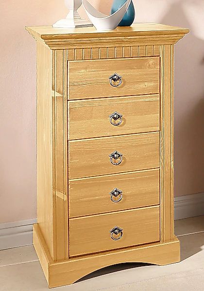 Home affaire Kommode »Rustic«, Breite 48cm, aus massiver Kiefer, FSC®-zerti günstig online kaufen