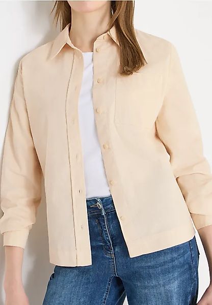 Hemdbluse in Unifarbe günstig online kaufen