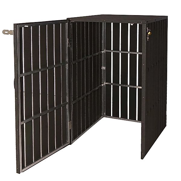 Proregal XL 1er-/2er-WPC-Mülltonnenverkleidung HxBxT 115x77x97 cm Metall Ho günstig online kaufen