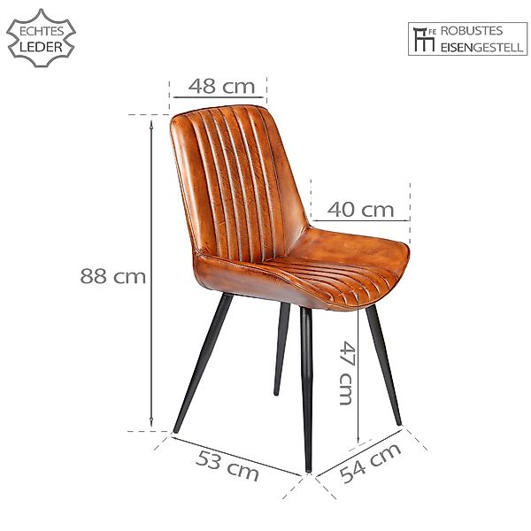 Casa Moro Polsterstuhl Stuhl Esszimmer Leder günstig online kaufen