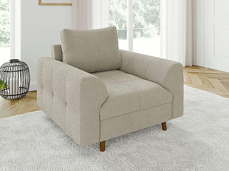 S-Style Möbel Sessel Leif mit Braun günstig online kaufen