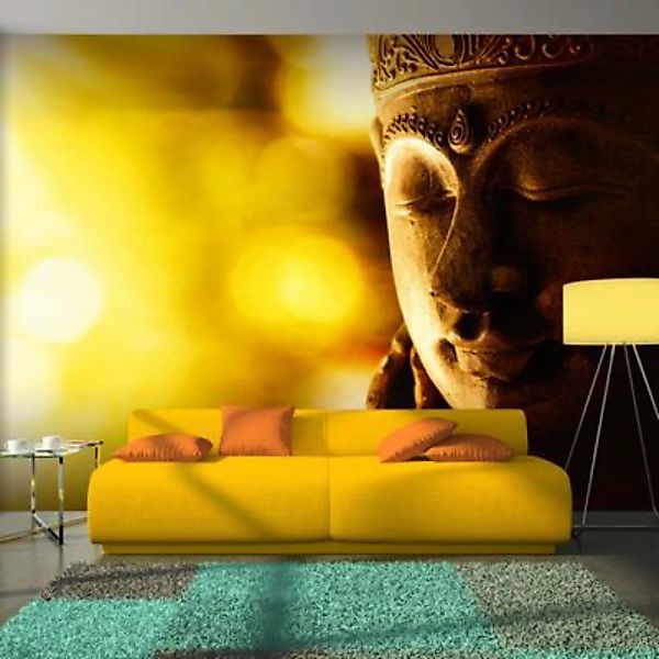 artgeist Fototapete Buddha - Enlightenment gold-kombi Gr. 400 x 280 günstig online kaufen