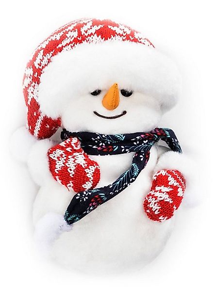 Trend Line Weihnachtsfigur TrendLine Dekofigur Schneemann 20 x 14 cm weiß-r günstig online kaufen
