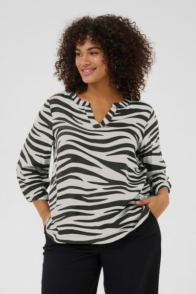KAFFE Curve Kurzarmbluse Kurzarm-Bluse KCjanni Große günstig online kaufen