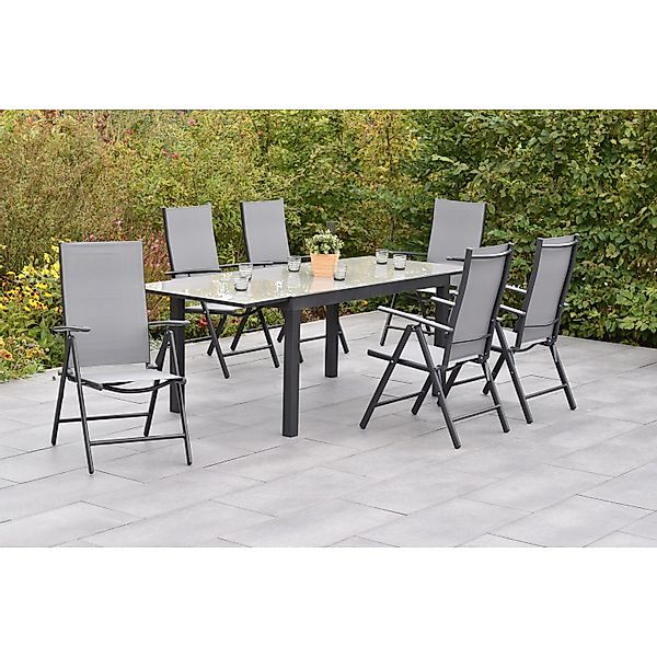 MERXX Garten-Essgruppe »Amalfi«, (Set, 7-tlg., 5-fach günstig online kaufen