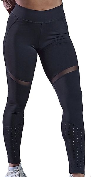Tombo Leggings Damen Leggings mit Mesh-Streifen vorne u. hinten am Obersche günstig online kaufen