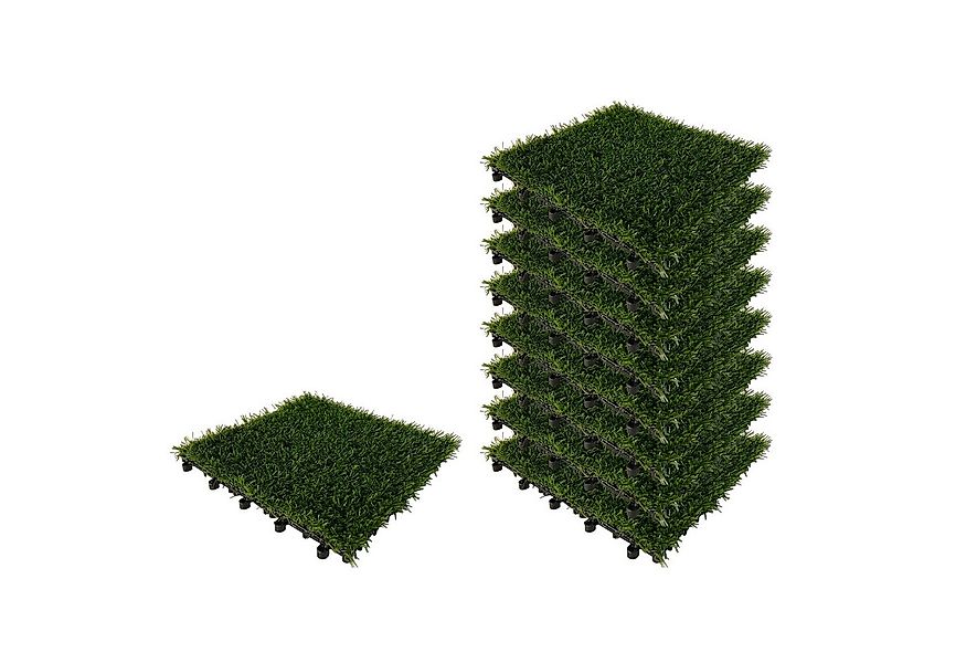 HTI-Living Kunstrasen Kunstrasenplatte 9-teilig Nessa Klick, quadratisch, H günstig online kaufen